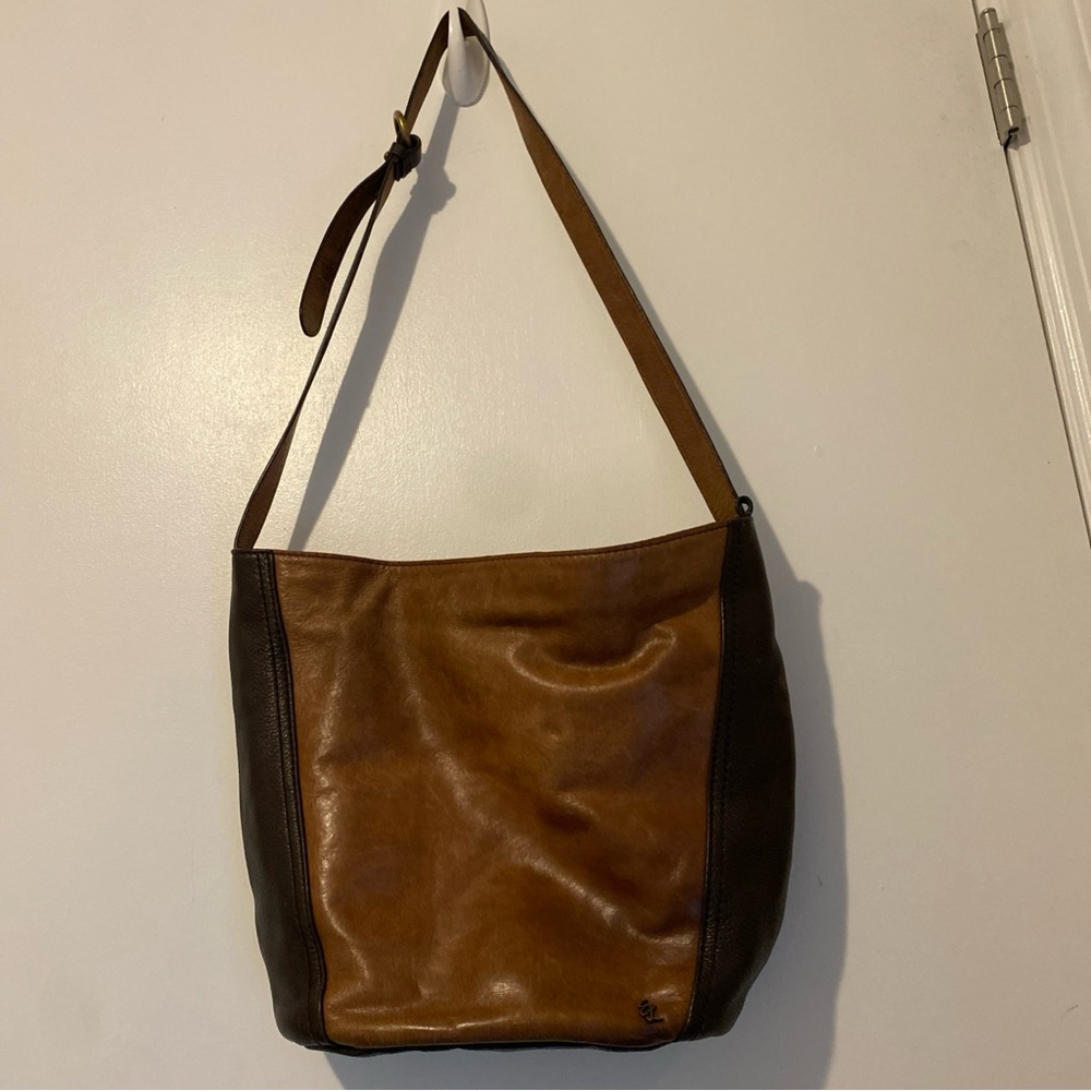 Elliott Lucca Tan Brown Leather Shoulder Bag